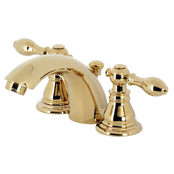 Classic Mini-Widespread Bathroom Faucet W/ Plastic Pop-Up, Brass